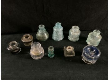 Antique Glass Inkwell Collection