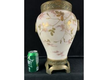 Monumental Vase Hand Painted  Burly & Company, Chicago Moore & Company
