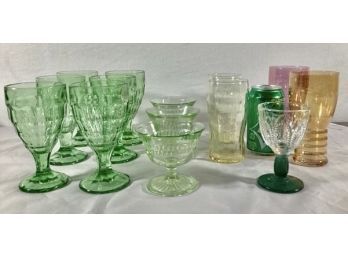 Assorted Antique/ Vintage Glassware With Uranium Glassware