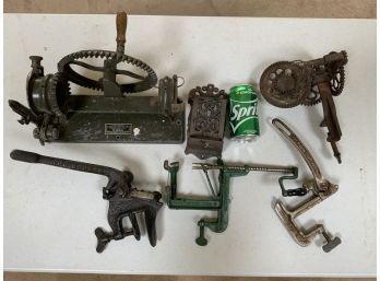 Collection Antique Cast Metal Devices And Machines