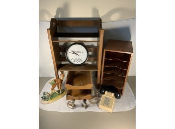 Vintage Shelves, Telephone, Clock, LaCrosse Bump Paper Fastener, Payment Received From 1918,Alex Nidercorne