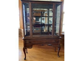 Provenance Inspired Wood And Glass Locking Cabinet Display Case