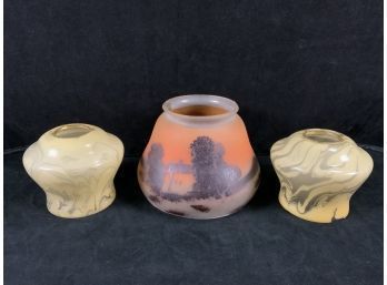 Vintage Glass Lampshades Lot C