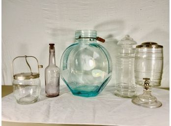 Collection Of Vintage Glass Containers