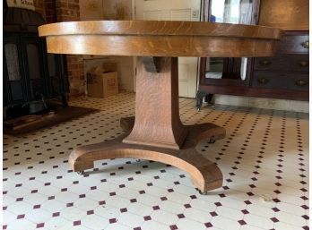 Antique Round Wood Dining Table