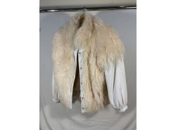 White Leather, Wools Women's Jacket
