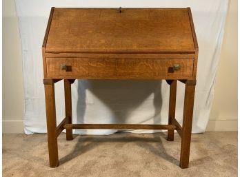 Vintage Tiger Oak Secretary Desk
