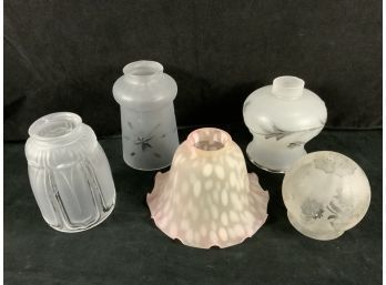 Vintage Glass Lampshades Lot F