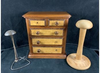 Small Wood Chest Of Drawers And Hat Stands