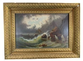 Shipwreck Scene Oil Painting Realism