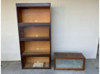 Antique Lawyers Book Cases Barrister Cabinet