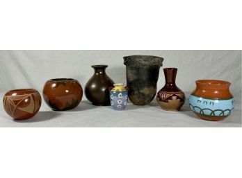 Assorted Pottery Some Native American Lower Sioux Pottery Black Tail Deer Sioux Yakima Nation Ceramics
