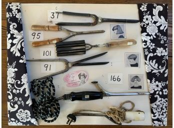 Collection Antique, Vintage, Hair Curlers And Crimpers