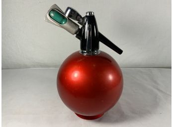 Vintage Red Globe Soda Siphon