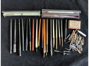 Assorted Antique Victorian Dip Pens Quill Nibs