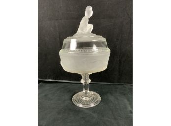 Westward Ho Glass Covered Compote