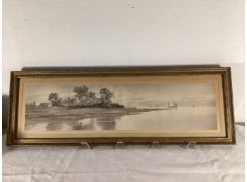 3 Pieces Of Art Antique Framed Photograph Tacoma Framed Harbor Print Signed Framed Original Watercolor