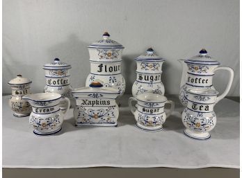 Vintage Ceramic 9 Piece Kitchen Set, Royal Sealy Heritage