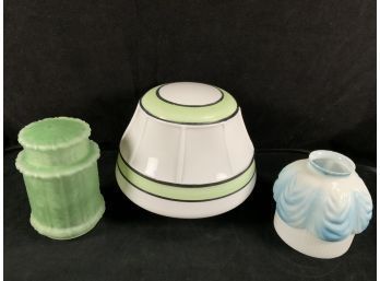 Vintage Glass Lampshades Lot A