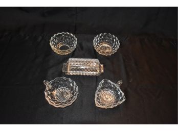 Butter Dish, Bowls, Candle Holder