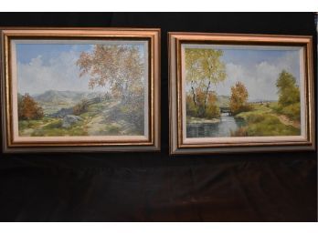 Pair Of Fuggi Oil Paintings