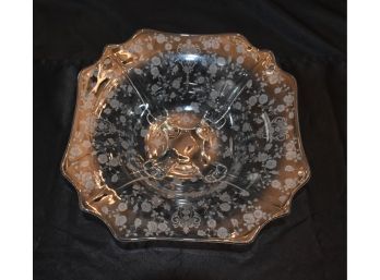 Glass Bowl Etched