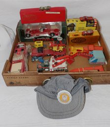 A Group Of Toys And Model Railroading Accessories