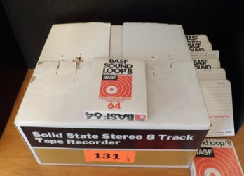 Unused And Unopened Bradford Model 90621 Solid State 8 Track Tape  And BASF Unopened Tapes