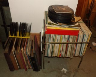 Large Lot Of Possibly 200 Plus Or Minus Albums And 45s.