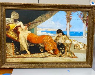 Large Framed Faux Oil Painting Canvas Print After Jean Joseph Benjamin Constant