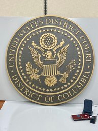 Large 36 United States District Court Faux Bronze Facsimile Emblem