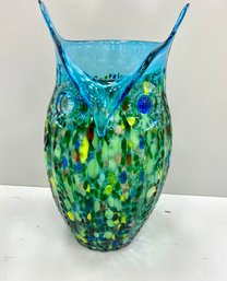 Large Glass Owl Vase
