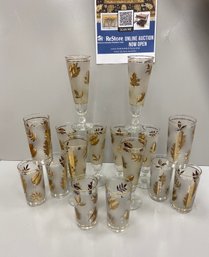 Two Sets Mid Century Glasses
