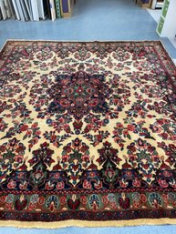 Semi Antique Handmade Persian Lillihan Room Size Ortiental Carpet