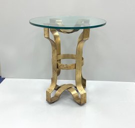 Metal Glass Small End Table