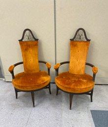 Pair Mid Century Upholstered Chairs