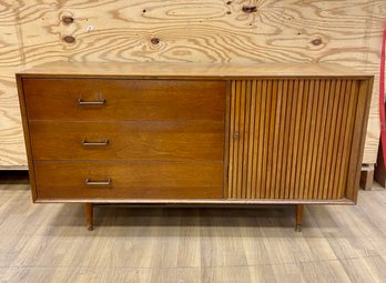 Furnette Mid Century Tambour Front Chest Drawers