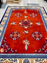 Room Size Handmade Chinese Carpet With Auspicious Symbols