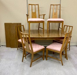 Mid Century M0dern Dining Table And Six Chairs Including Two Arm