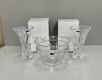 Waterford Crystal Vases And Bowl