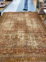 Antique Roomsize Handmade Persian Mahal Oriental Carpet