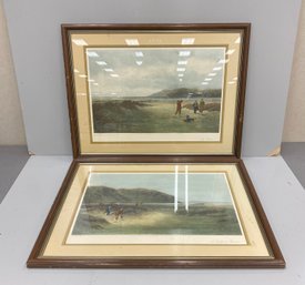 Two Vintage Golf Prints Nicely Framed And Matted