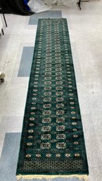 Vintage Handmade Bokhara Oriental Carpet Runner