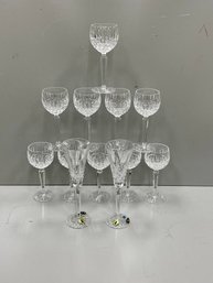 Waterford Crystal Set Of 10 With Two Different