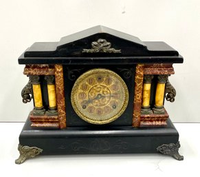 Antique Clock With Faux Marble