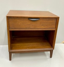 Mid Century Modern  Side Table With Lable