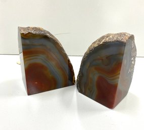 Polished Geode Rock Bookends