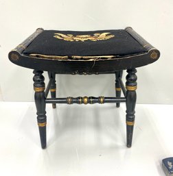 Rare Hitchcock Bench With Needlepoint