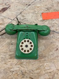 Antique Tin Toy Telephone With Ringer