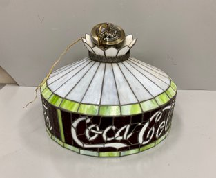 Coca Cola Hanging Leaded Glass Chandelier